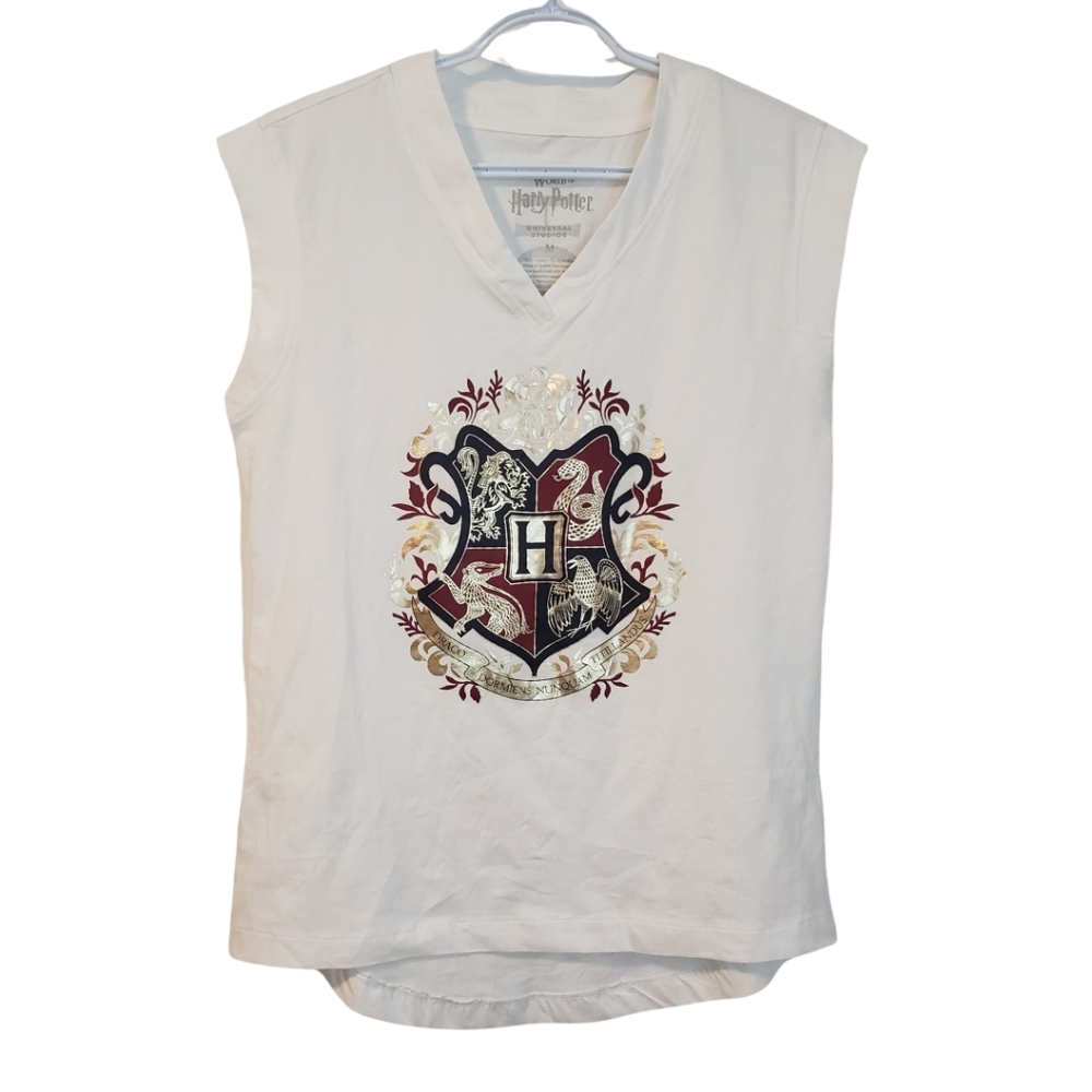 🎃Hogwarts™ Crest Sleeveless Top Ladies T-Shirt Woman NWOT Tank Top Medium